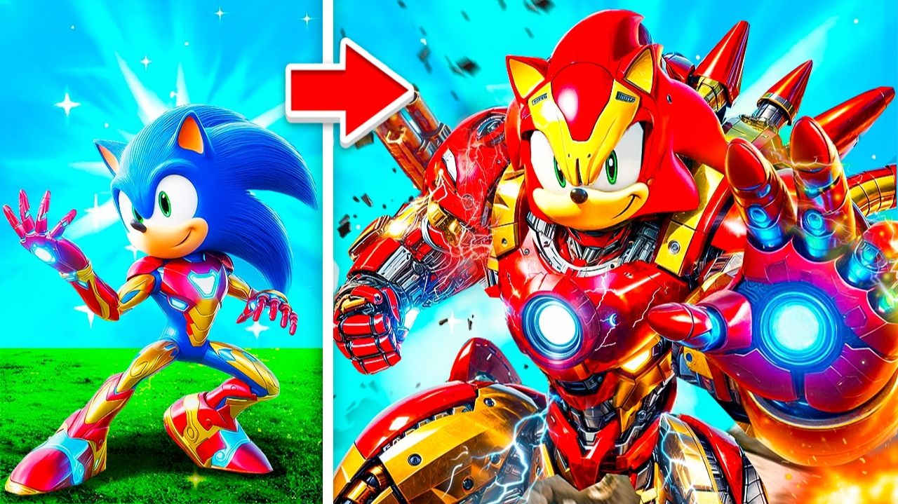 Прокачал Соника в Железного Человека в ГТА 5! смотреть онлайн