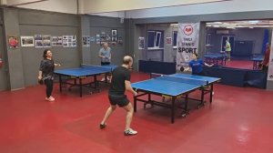 Звергздин А. (692) - Ноговицына А. (603) настольный теннис 27.01 Малиновый 400+ турнир СПб