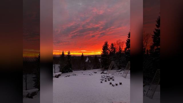 Закат раскрашивает небо в яркие цвета смотреть онлайн