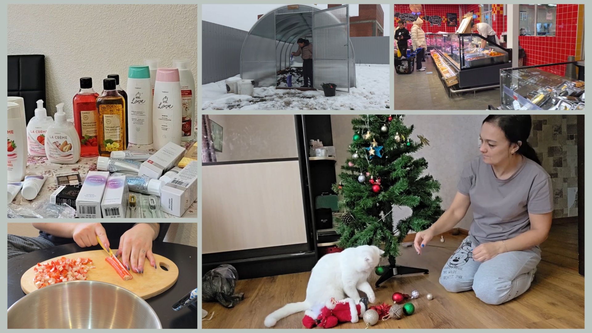 319 Влоги с Кубани. УБРАЛИ ЁЛКУ. В МАГАЗИН ЗА ПРОДУКТАМИ. КИДАЮ СНЕГ В ТЕПЛИЦУ ФАБЕРЛИК. смотреть онлайн