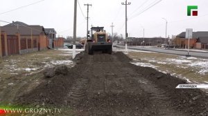 В городе Серноводское ведется строительство новой четырёхполосной дороги и пешеходного бульвара