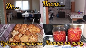 VLOG Воспоминание 2021г. Маленькая перестановка на кухне. Закрыла калину на зиму.  Аня в школе.