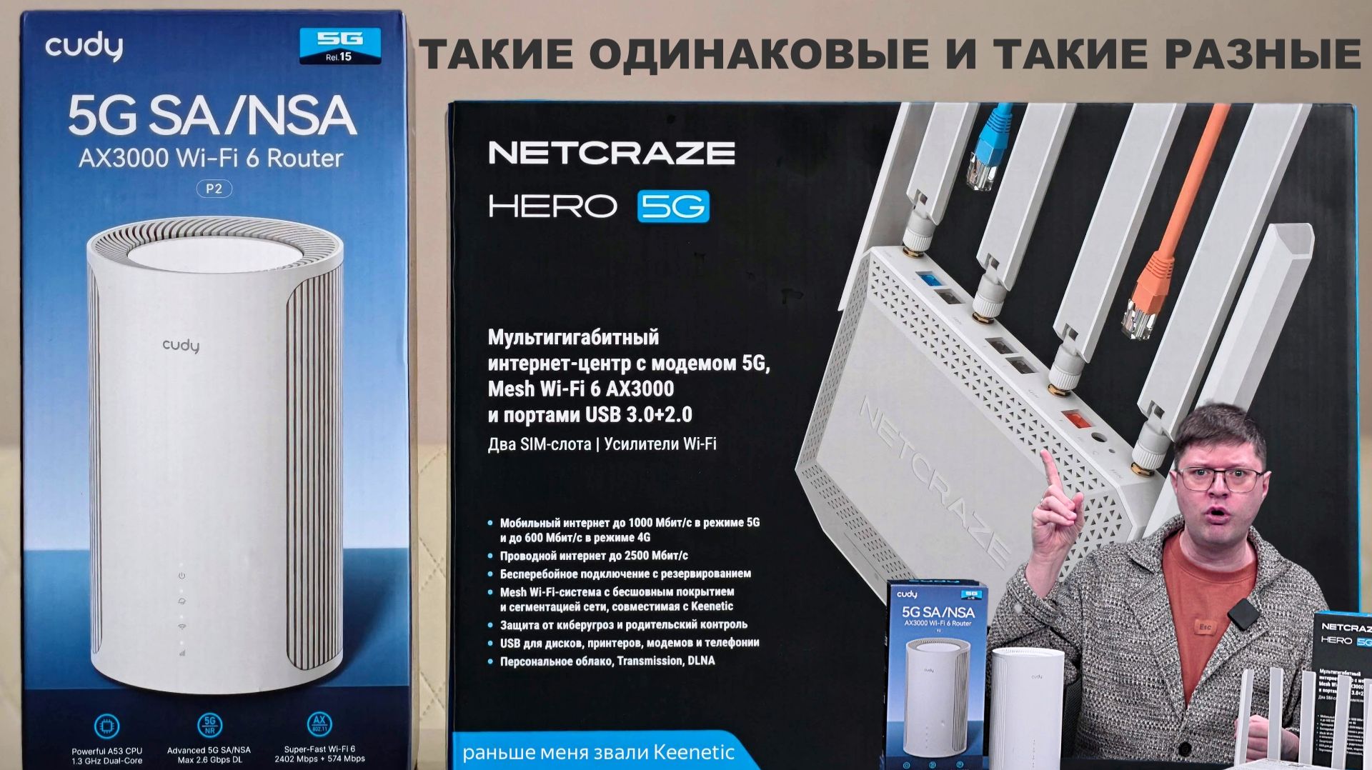 Обзор Cudy P2 и Netcraze Hero 5G: два одинаковых и очень разных 5G-роутера смотреть онлайн