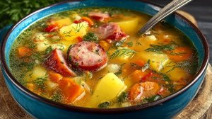 Гороховый суп, как я люблю! Рецепт этого супа У МЕНЯ ПРОСЯТ ВСЕ!! Вкусный гороховый суп с колбасой!