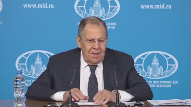 Allocution et réponses aux questions des médias du Sergueï Lavrov lors d'une conférence de presse смотреть онлайн