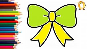 Мультик - раскраска для детей БАНТИК. Учимся как рисовать АКСЕССУАР ДЛЯ КУКОЛКИ // ОБУЧАШКА ТВ