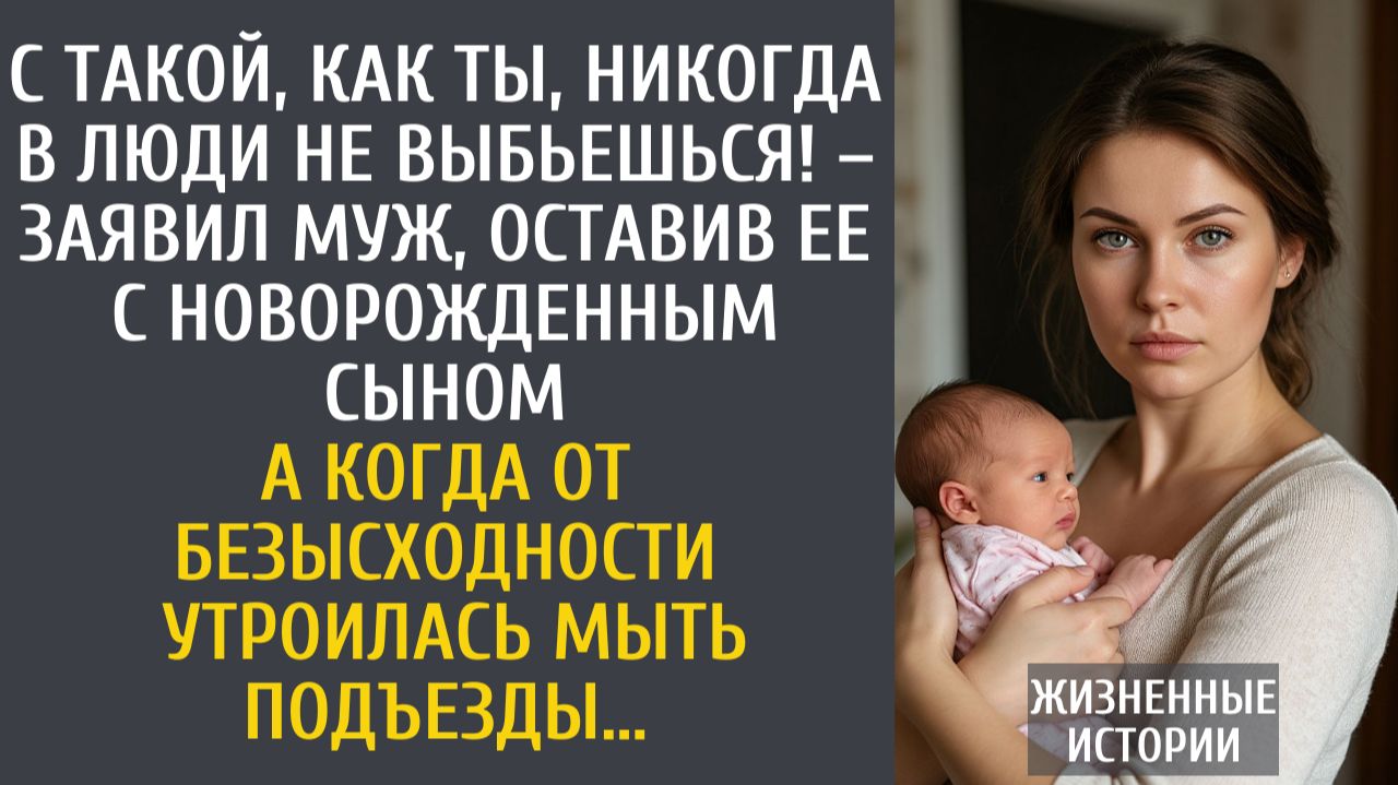 Истории из жизни: с такой, как ты, никогда в люди не выбьешься! – заявил муж, оставив ее с младенцем смотреть онлайн
