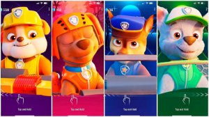 Мультики для Детей Щенячий Патруль Tiles Hop - КРЕПЫШ, ЗУМА, ГОНЩИК, РОККИ