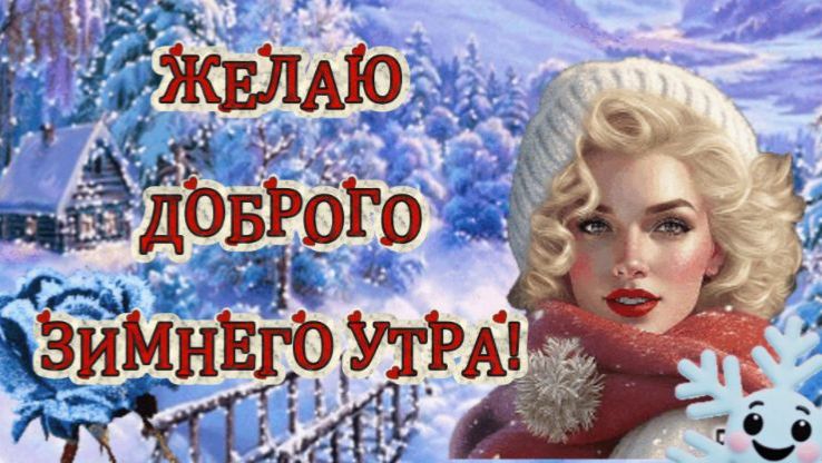 С добрым зимним утром! Красивая музыкальная открытка с добрым утром! смотреть онлайн