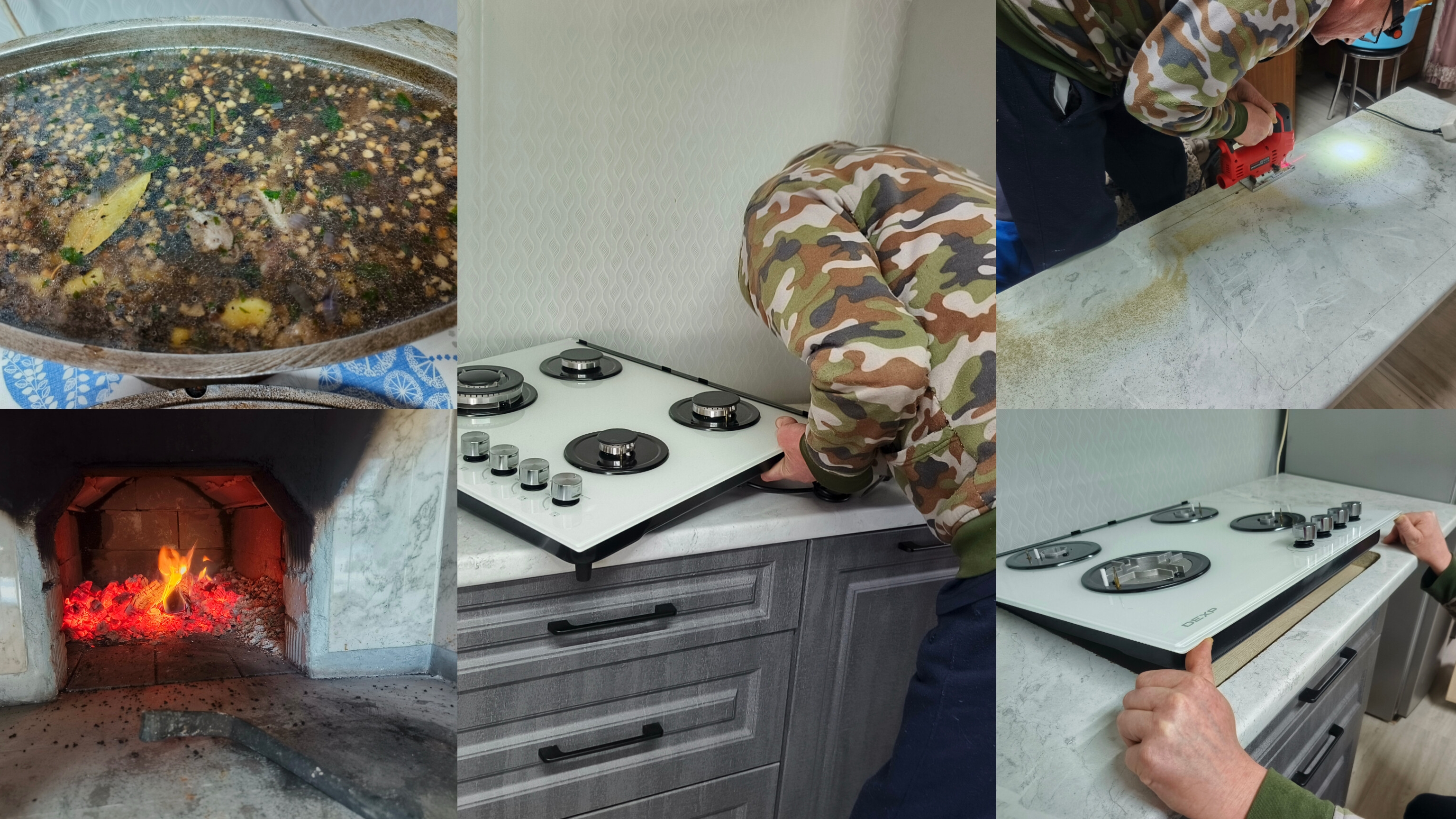 Топлю печь ,варочная панель в столешнице. смотреть онлайн