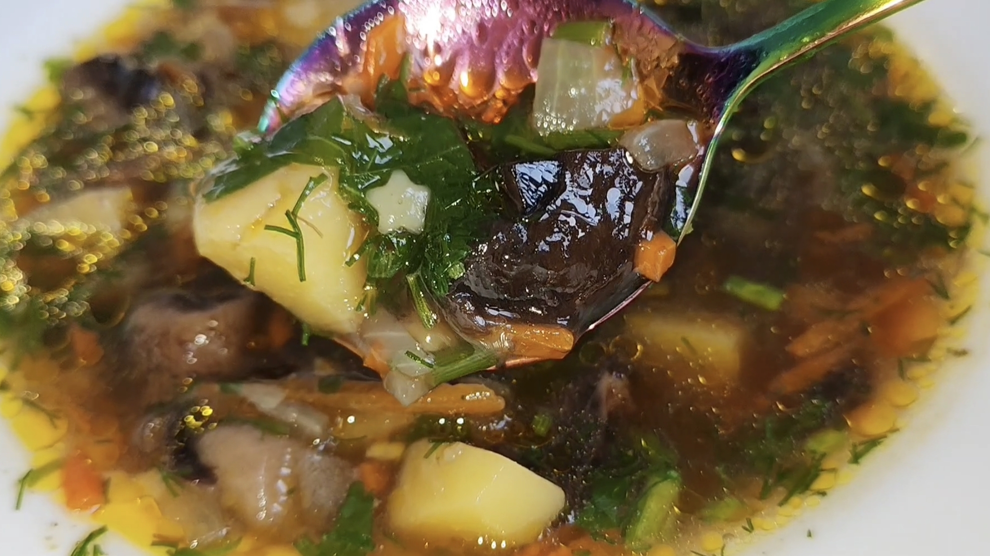 Грибной суп со звездочками из замороженных грибов🍲 смотреть онлайн