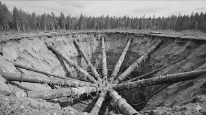 В 1964 году в тайге был найден странный провал в земле
