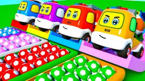 Мультфильмы про машинки для детей и малышей с весёлыми песенками для малышей и детей