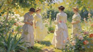 Визуальные поэмы - Клод Моне `Женщины в саду`