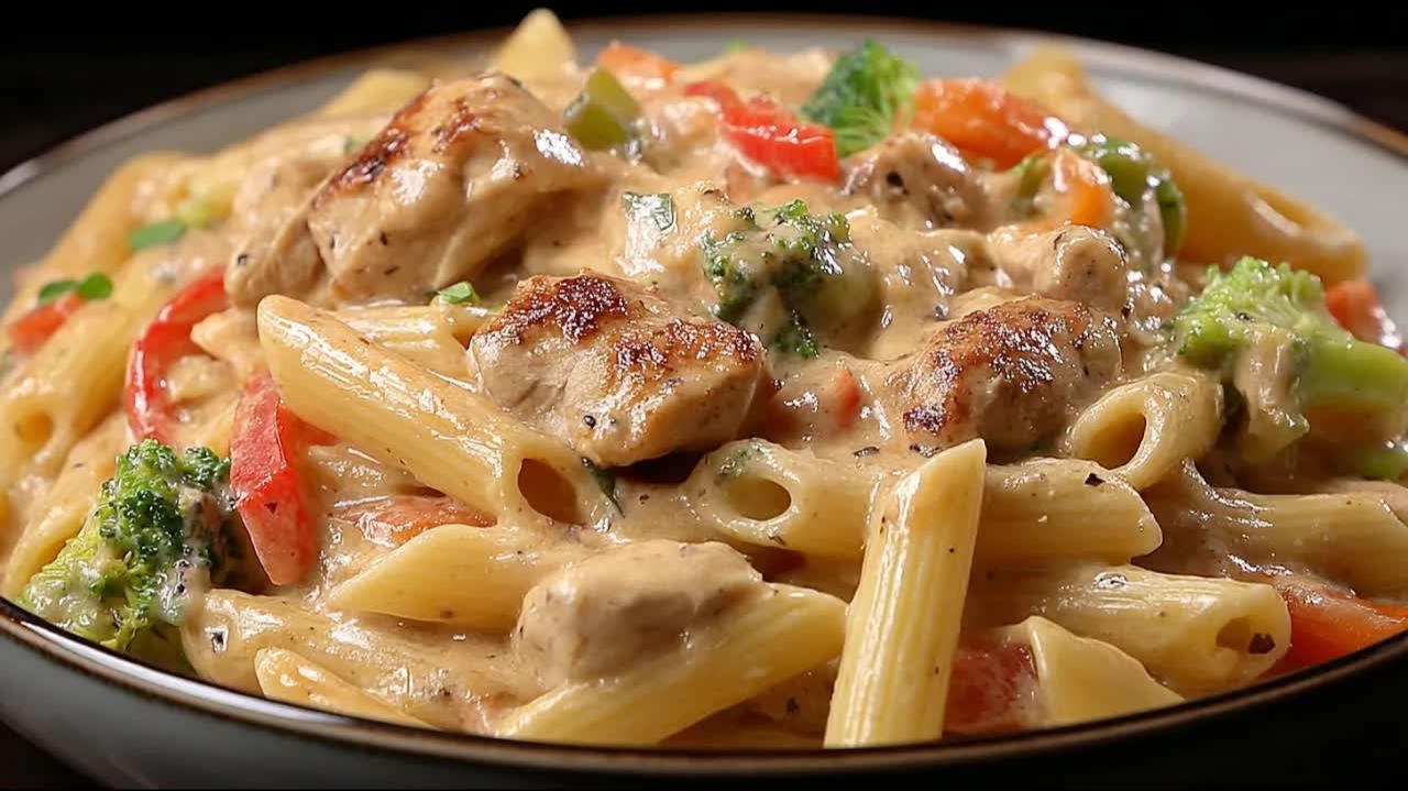 Таких вкусных макарон я еще не ела! ПАСТА С КУРИЦЕЙ В СЛИВОЧНОМ СОУСЕ. Вкусный ужин за 15 минут! смотреть онлайн