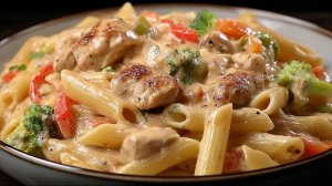 Таких вкусных макарон я еще не ела!  ПАСТА С КУРИЦЕЙ В СЛИВОЧНОМ СОУСЕ. Вкусный ужин за 15 минут!