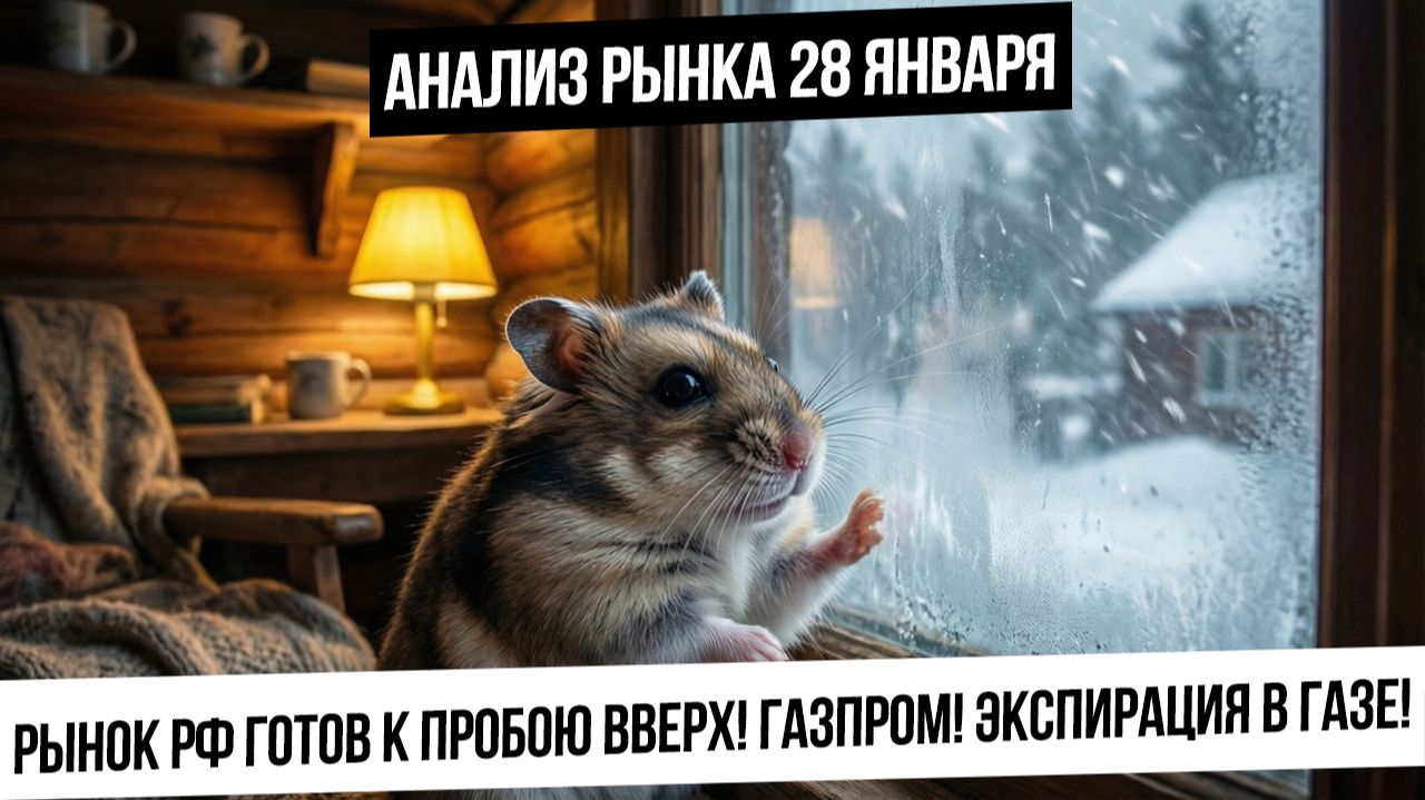 Анализ рынка 28 января. Рынок РФ на грани пробоя вверх! Газпром вышел вверх! Ждем триггер для роста! смотреть онлайн