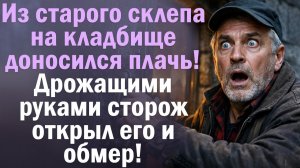 Из старого склепа на кладбище доносился плач! Дрожащими руками сторож открыл его и обмер!