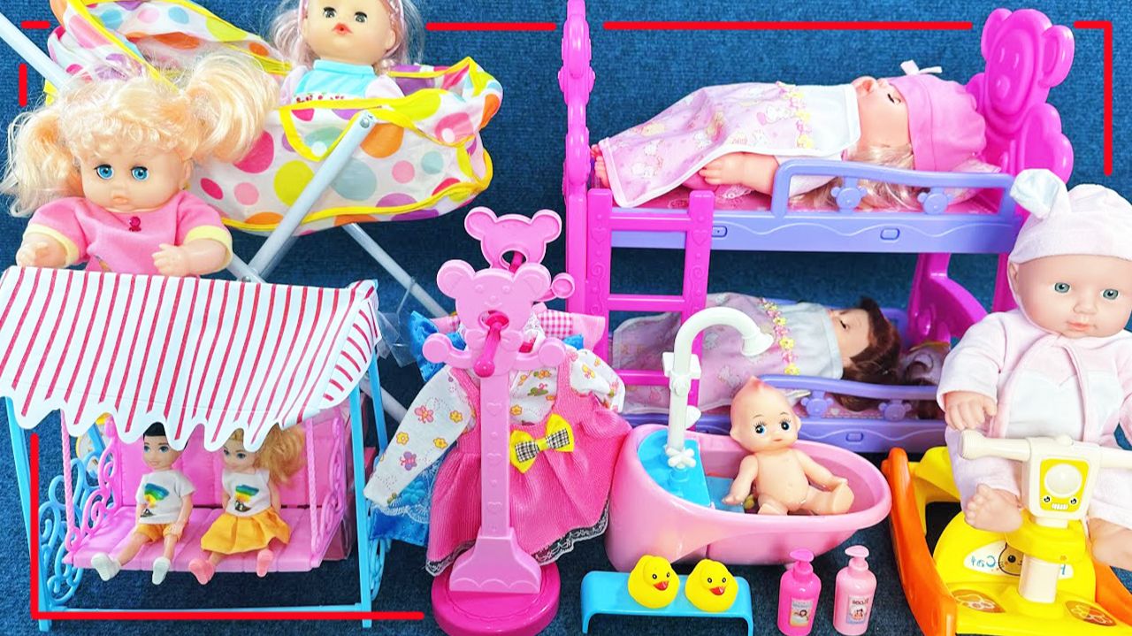 Мультики для девочек. Детская кроватка и коляска принцессы. Смотреть мультики для детей и малышей. смотреть онлайн