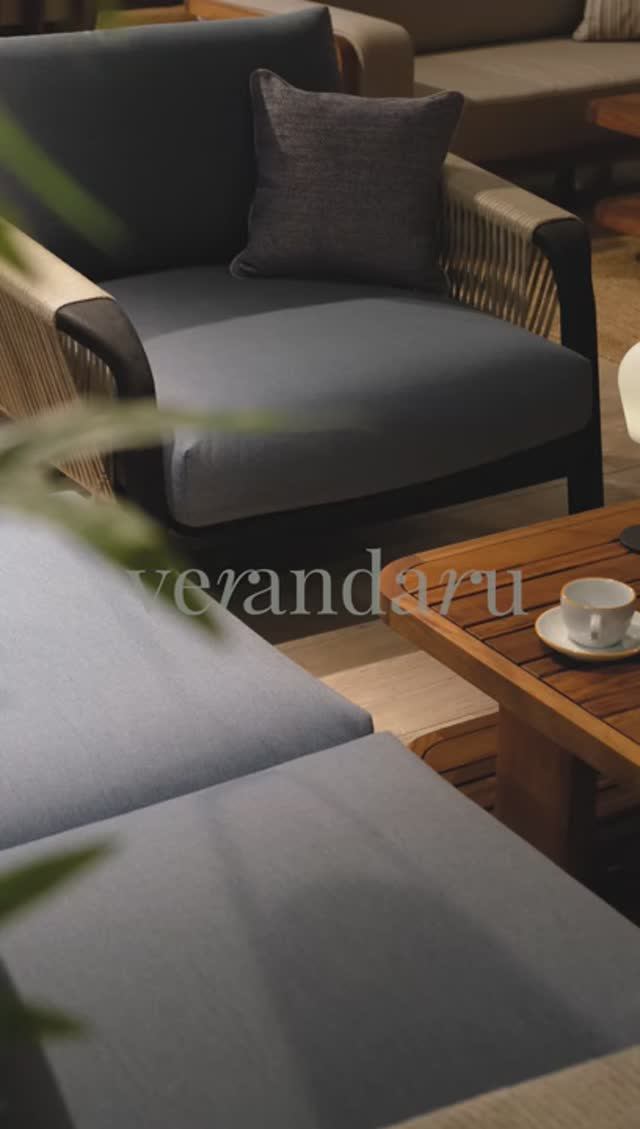 Лаунж-зона из коллекции Marie #уличнаямебель #веранда #премиальнаямебель #терраса #отдвхнаприроде смотреть онлайн