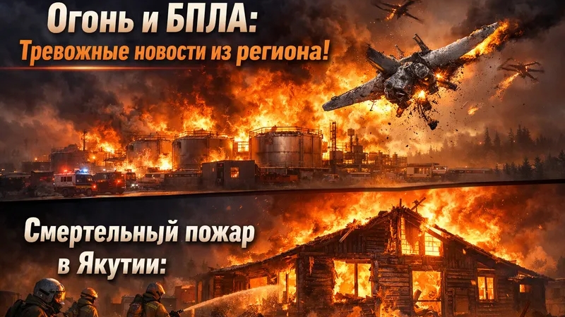Огонь и БПЛА. В Воронежской области: Тревожные новости из региона! Смертельный пожар в Якутии. смотреть онлайн