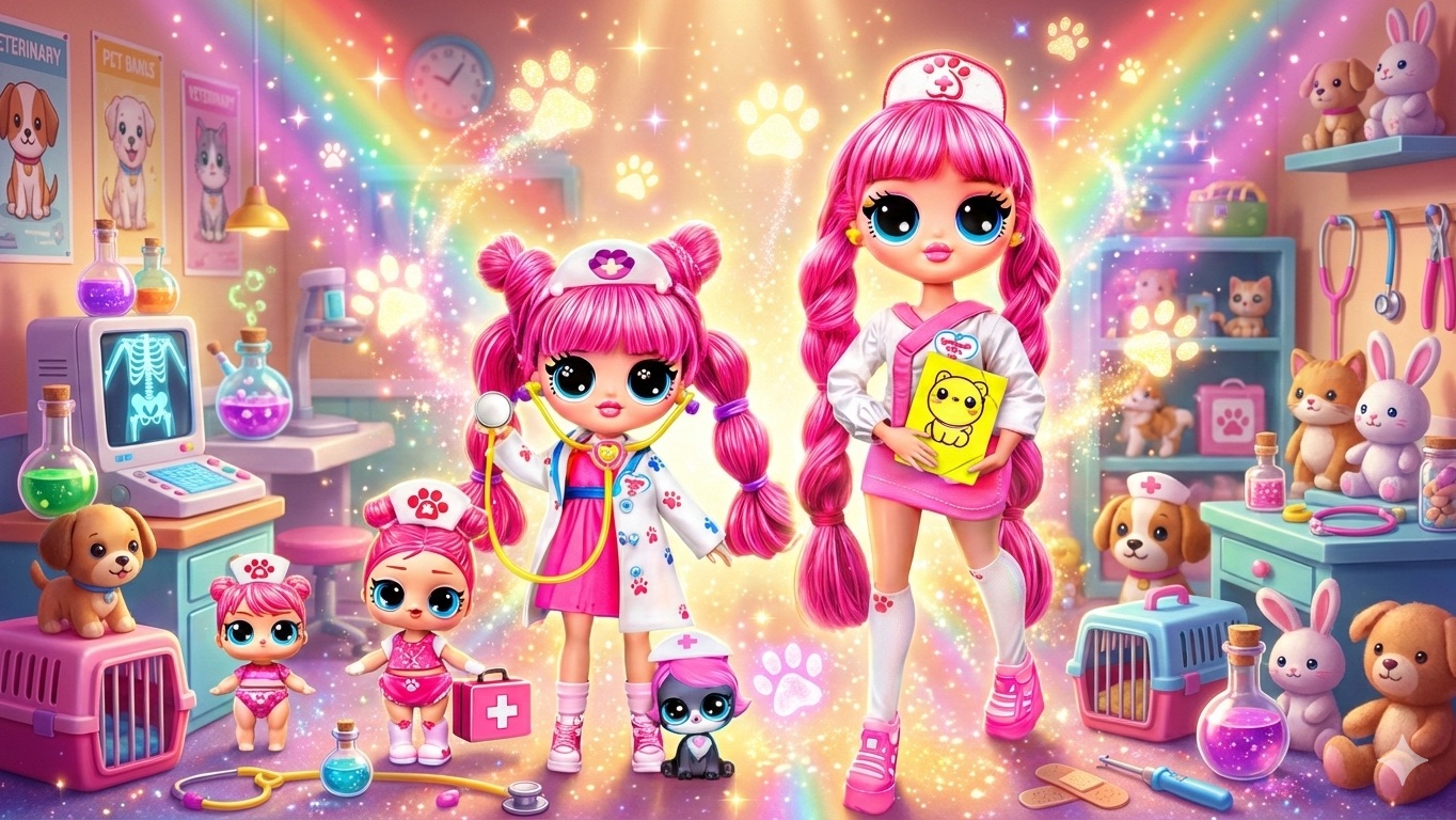 Взросление маленького ветеринара! Спасите моего котика! 32 лайфхака для кукол ЛОЛ ОМГ. смотреть онлайн