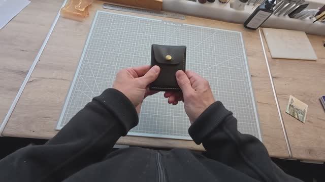 Кошелек ручной работы из натуральной кожи смотреть онлайн