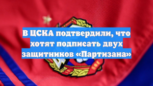 В ЦСКА заявили, что хотят подписать футболистов «Партизана» Симича и Рогановича