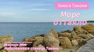 Зима в Тамани. Море оттаяло!!! Набережная в станице Тамань. 29 января 2026г