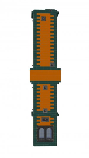 ПЕЧИ и КАМИНЫ 21-го века. Каминная печь-колонна на два этажа 18/230