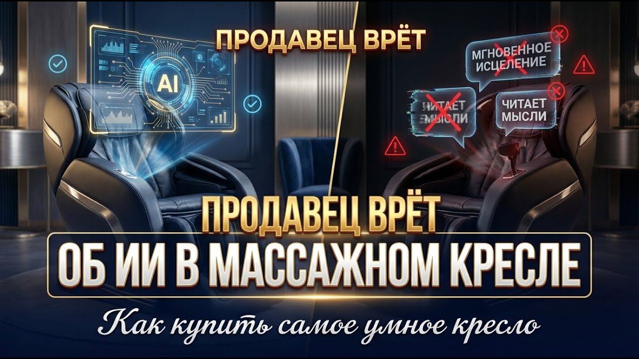 Продавец врёт про ИИ в массажном кресле? Как выбрать лучшее массажное кресло? смотреть онлайн
