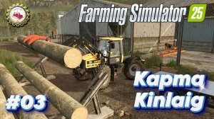 🚜Farming Simulator 25🚜 — Мощь ЛЕБЁДКИ JCB | НОВОЕ Хранилище СУХОСТОЯ | карта Kinlaig # 03🐟🧑🌾