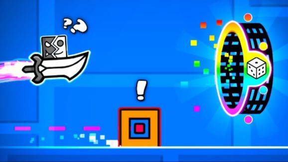 Гонка на СЛУЧАЙНЫХ ПОРТАЛАХ в Geometry Dash смотреть онлайн