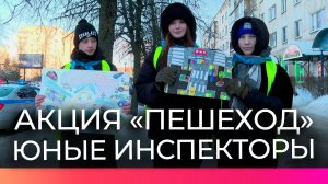 Юные инспекторы движения напомнили новгородцам о правилах перехода дороги