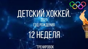 Детский хоккей среди малышей 2021 года. 12 неделя тренировок.