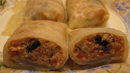 Голубцы с красной рыбой и шампиньонами смотреть онлайн