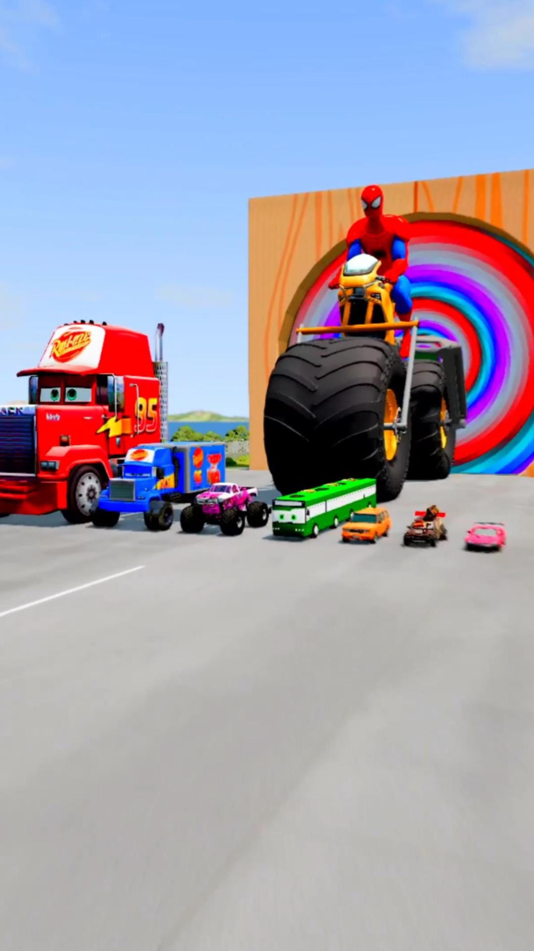 МУЛЬТИКИ ПРО МАШИНКИ СПАЙДЕРМЕН НА МОТОЦИКЛЕ смотреть онлайн