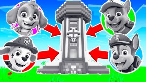 САМАЯ БЕСЦВЕТНАЯ БАЗА ЩЕНЯЧЬЕГО ПАТРУЛЯ в МАЙНКРАФТ ГОНЩИК СКАЙ МАРШАЛ РОККИ