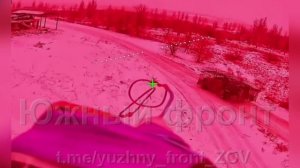 Удар оптоволоконным FPV-дроном по ББМ HMMWV ВСУ в районе н.п Осыково 💥🇷🇺👊