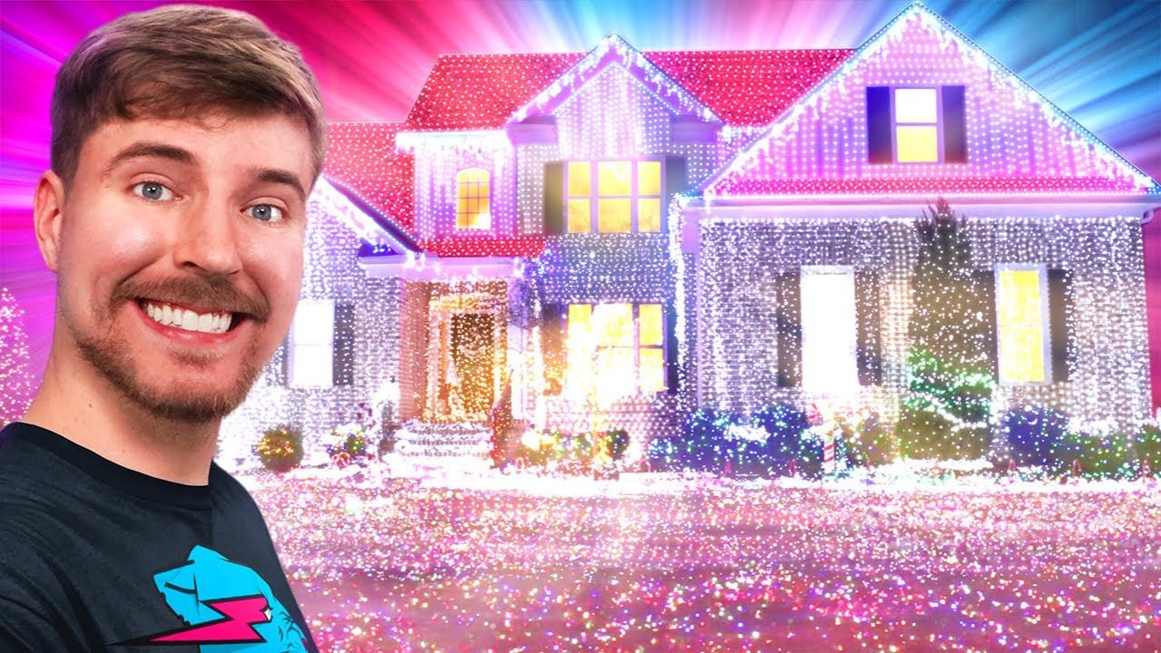 УКРАСИЛ ДОМ 1,000,000 ГИРЛЯНДАМИ ( МИРОВОЙ РЕКОРД) MRBEAST МИСТЕРБИСТ НА РУССКОМ смотреть онлайн