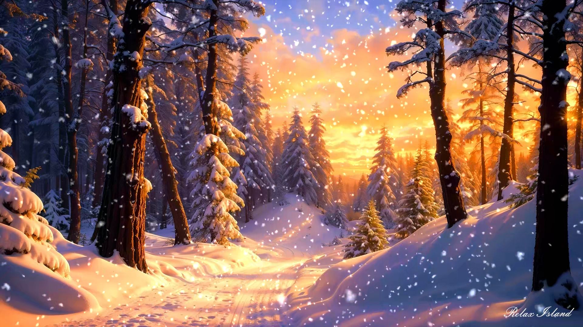 ❄️ ЗИМНЯЯ ЛЕСНАЯ УСПОКАИВАЮЩАЯ МУЗЫКА ДЛЯ СНА 🎵 КРАСИВАЯ РАССЛАБЛЯЮЩАЯ МУЗЫКА ДЛЯ ДУШИ НА ЗАКАТЕ смотреть онлайн