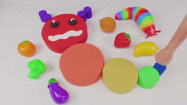 ЛЕПИМ ГУСЕНИЦУ ИЗ КИНЕТИЧЕСКОГО ПЕСКА ВИДЕОЛЕПКА ВИДЕО МУЛЬТИКИ ДЛЯ ДЕТЕЙ КАНАЛ ИГРАЛКИ-ЗАЛИПАЛКИ смотреть онлайн