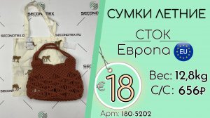 Продано! 180-5202 #3236 Сумки летние (с этикетками) Весна-лето Европа