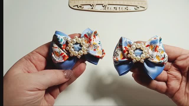 МК бантиков из ролика 52🎀😍 мастер класс на два размера 4 см и 2,5 см 🫶 смотреть онлайн