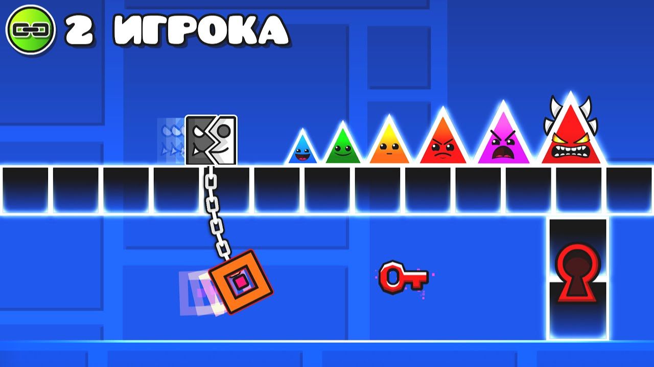Мы НАШЛИ ВСЕ УРОВНИ ДЛЯ ДВОИХ в Geometry Dash смотреть онлайн