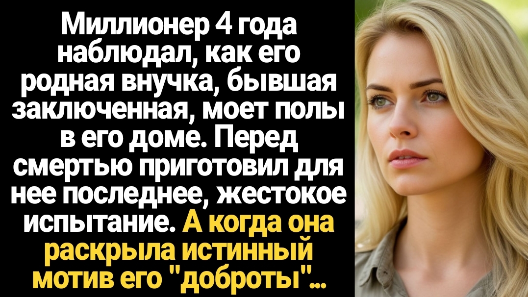 ИСТОРИИ ИЗ ЖИЗНИ/Миллионер 4 года наблюдал, что его родная внучка моет полы в его доме смотреть онлайн