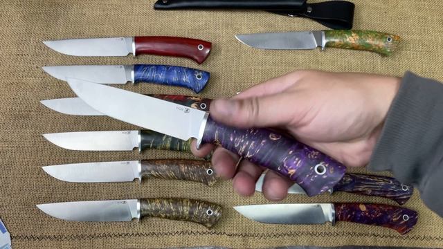 🔥Ножи из стали Vg10, рукоятки из кап клена 🔥 смотреть онлайн