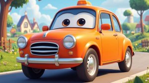 Веселые машинки - дерево на дороге