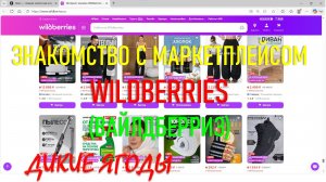WILDBERRIES (ВАЙЛДБЕРРИЗ). ЗНАКОМСТВО С МАРКЕТПЛЕЙСОМ