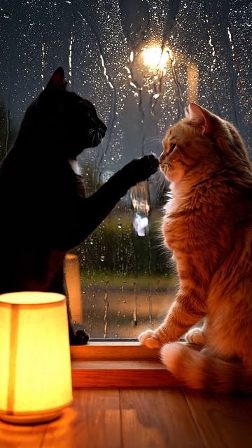Rain on the glass / Дождь на стекле #shorts #cat #веселыекоты #kitten #cute #прикольныекоты #кото смотреть онлайн